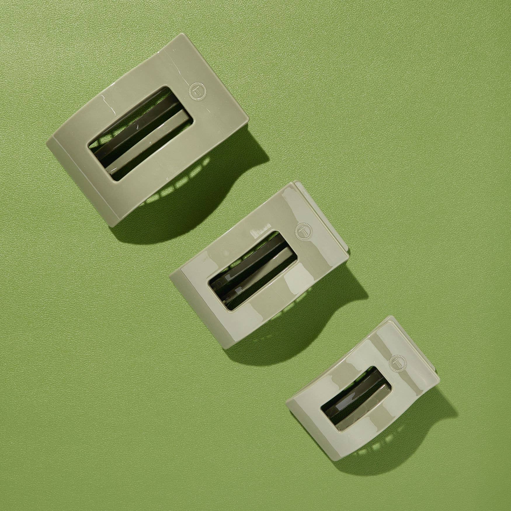 Flat Rectangle Hair Clip | Large | Sage It Ain't So - She Chester