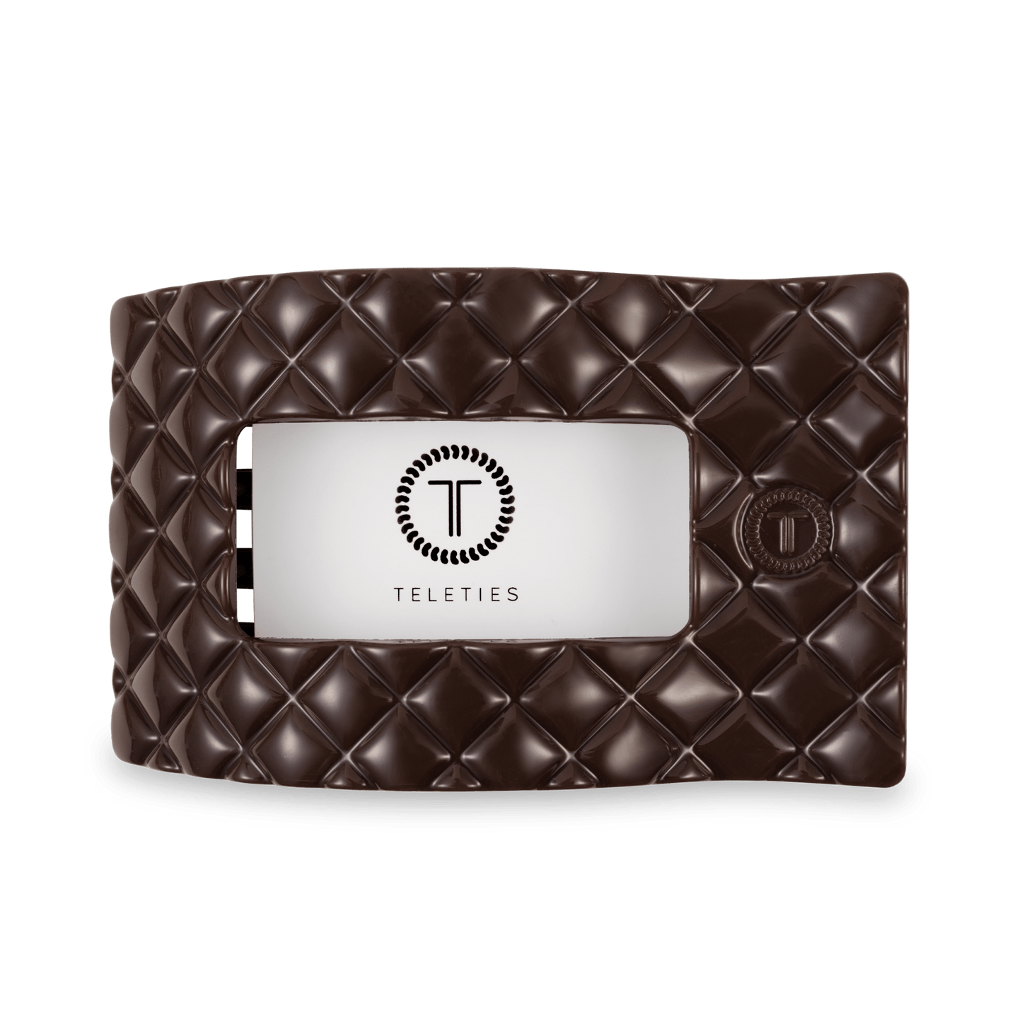 Flat Rectangle Hair Clip | Large | Truly Taupe Quilted - She Chester