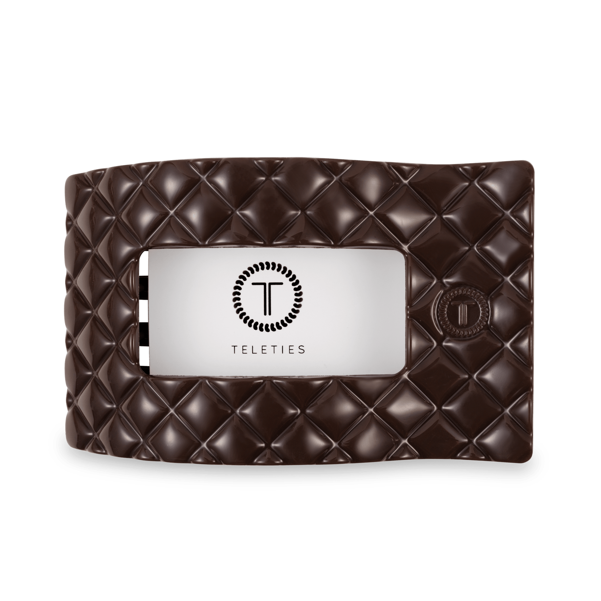 Flat Rectangle Hair Clip | Large | Truly Taupe Quilted - She Chester