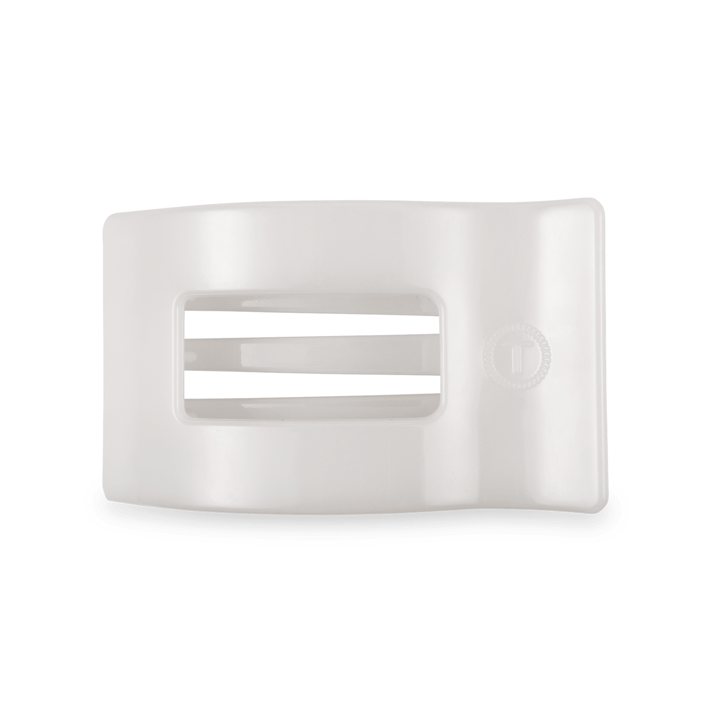 Flat Rectangle Hair Clip | Medium | Coconut White - She Chester