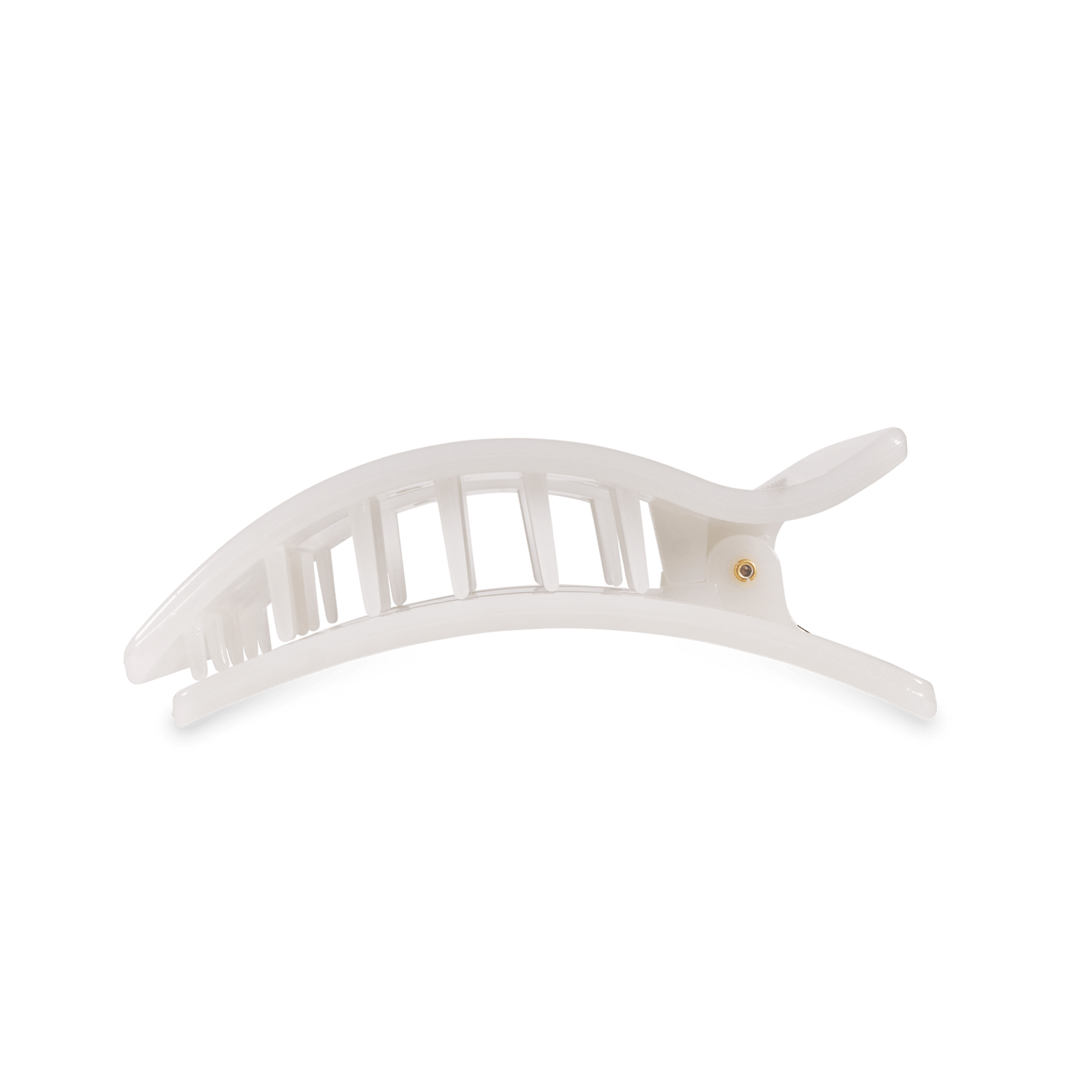 Flat Rectangle Hair Clip | Medium | Coconut White - She Chester