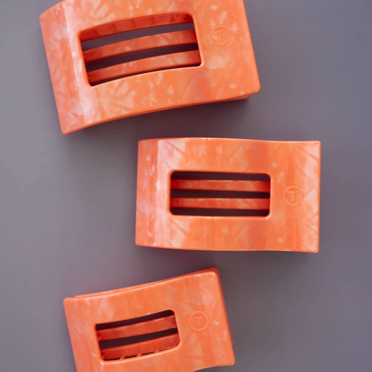 Flat Rectangle Hair Clip | Medium | Dreamsicle - She Chester