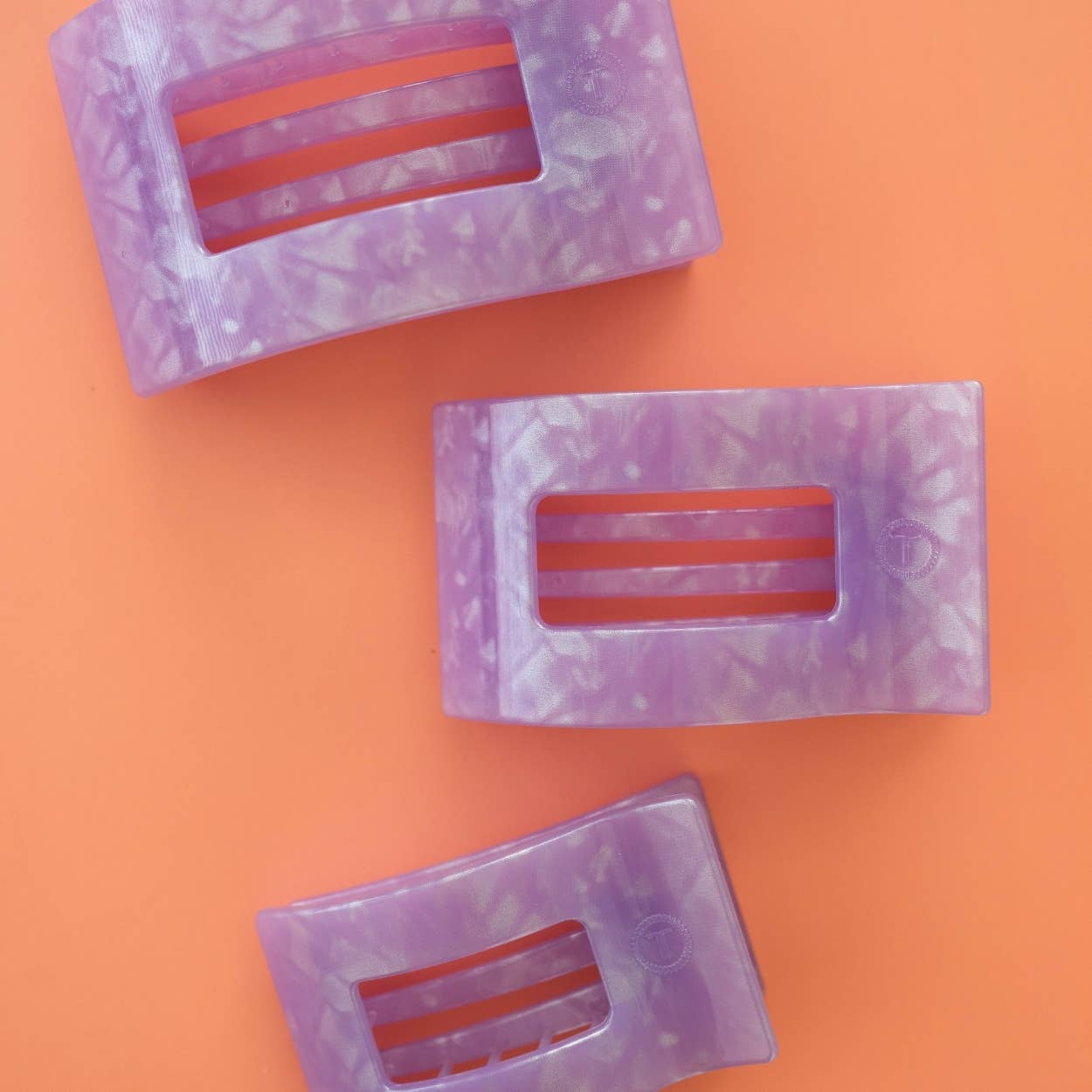 Flat Rectangle Hair Clip | Medium | Lavender Mist - She Chester