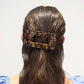 Flat Rectangle Hair Clip | Medium | Tortoise - She Chester