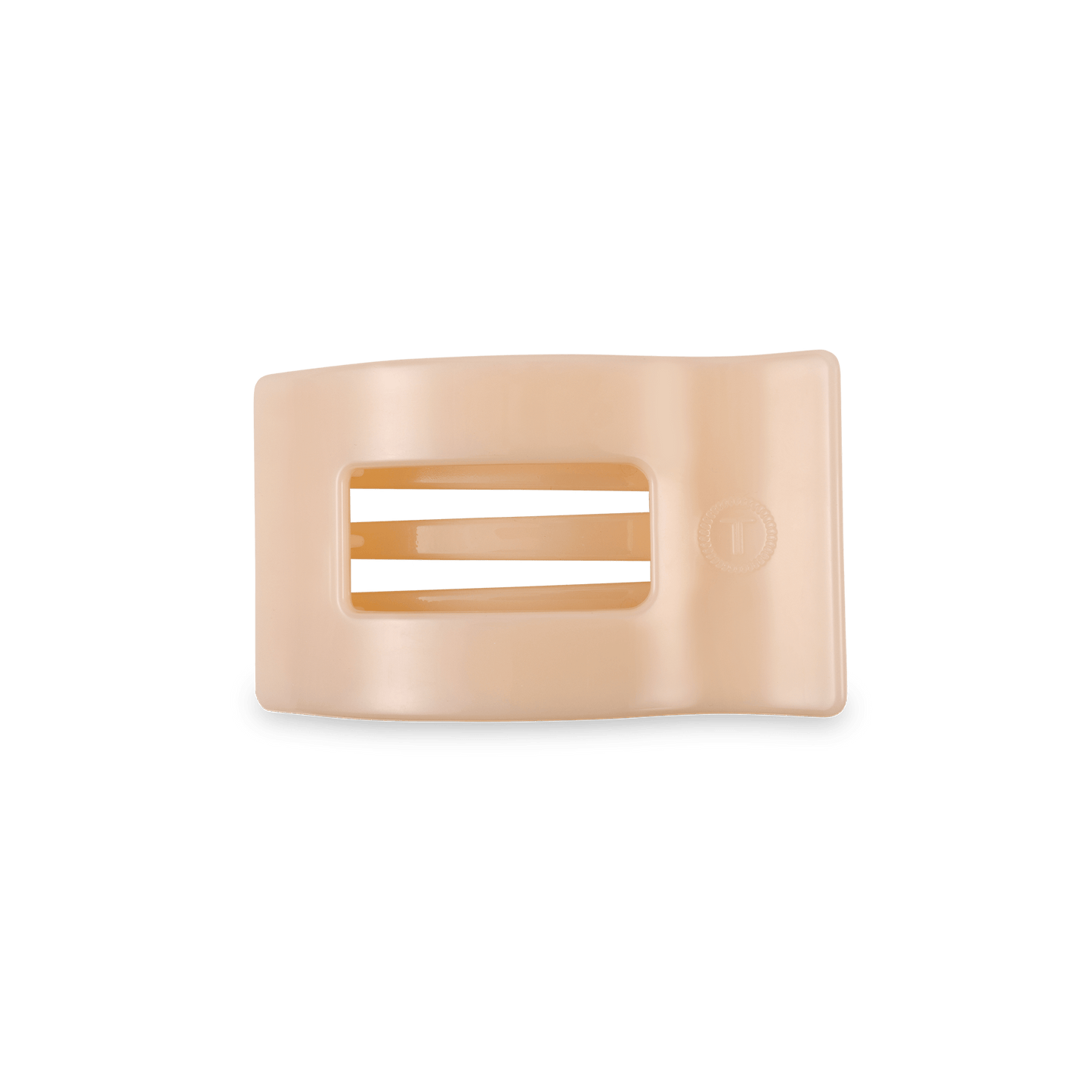 Flat Rectangle Hair Clip | Small | Almond Beige - She Chester