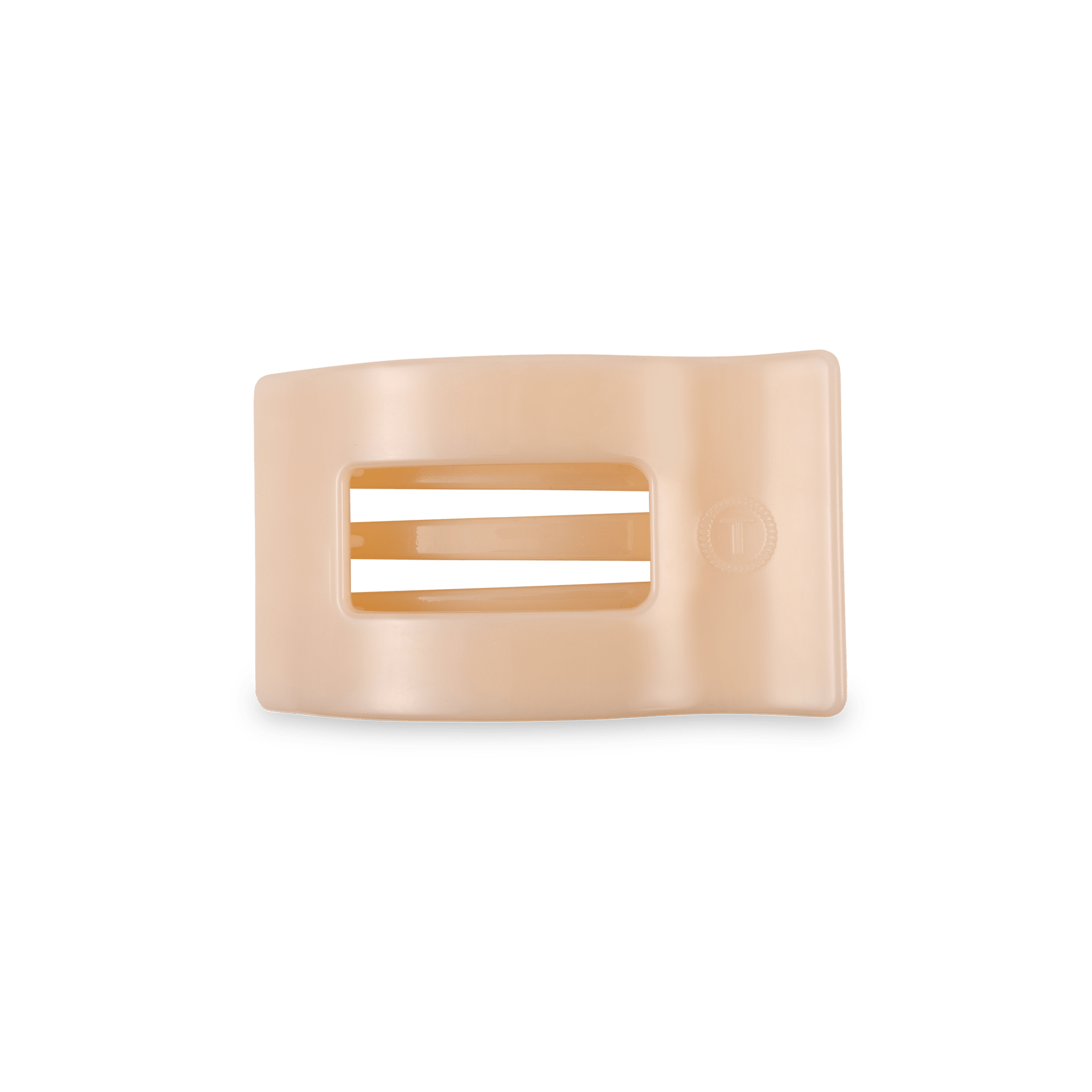 Flat Rectangle Hair Clip | Small | Almond Beige - She Chester