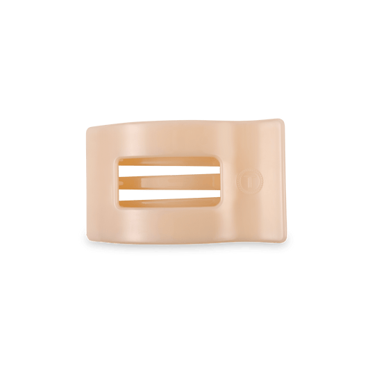 Flat Rectangle Hair Clip | Small | Almond Beige - She Chester
