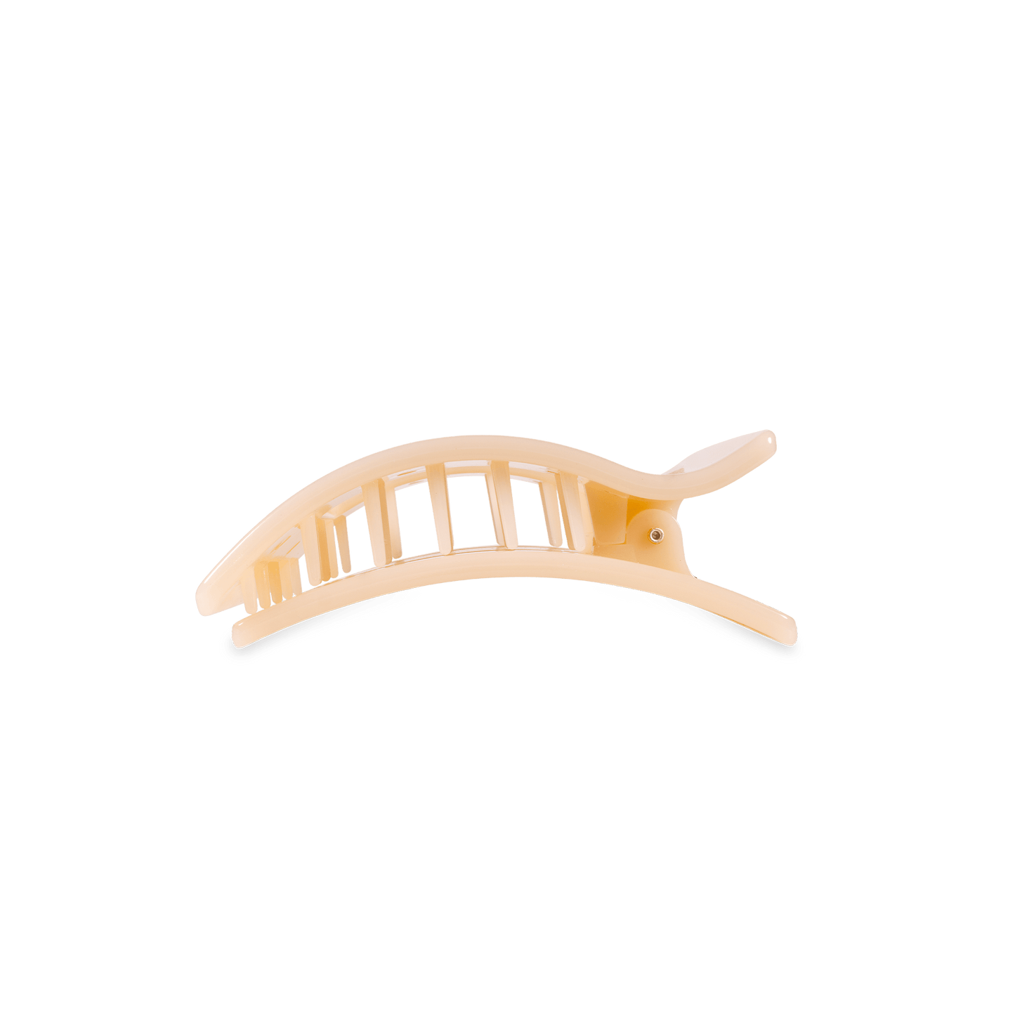 Flat Rectangle Hair Clip | Small | Almond Beige - She Chester