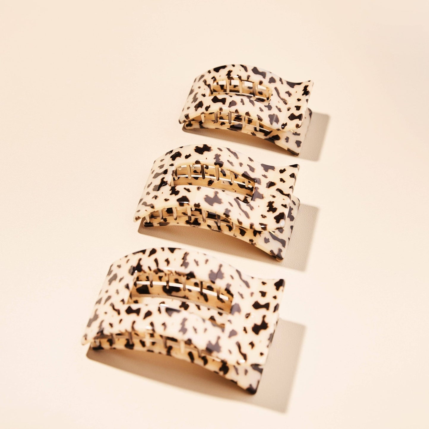 Flat Rectangle Hair Clip | Small | Blonde Tortoise - She Chester
