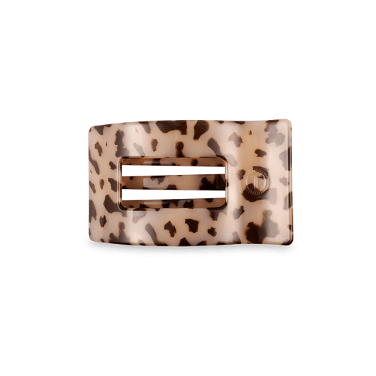 Flat Rectangle Hair Clip | Small | Blonde Tortoise - She Chester
