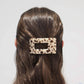 Flat Rectangle Hair Clip | Small | Blonde Tortoise - She Chester