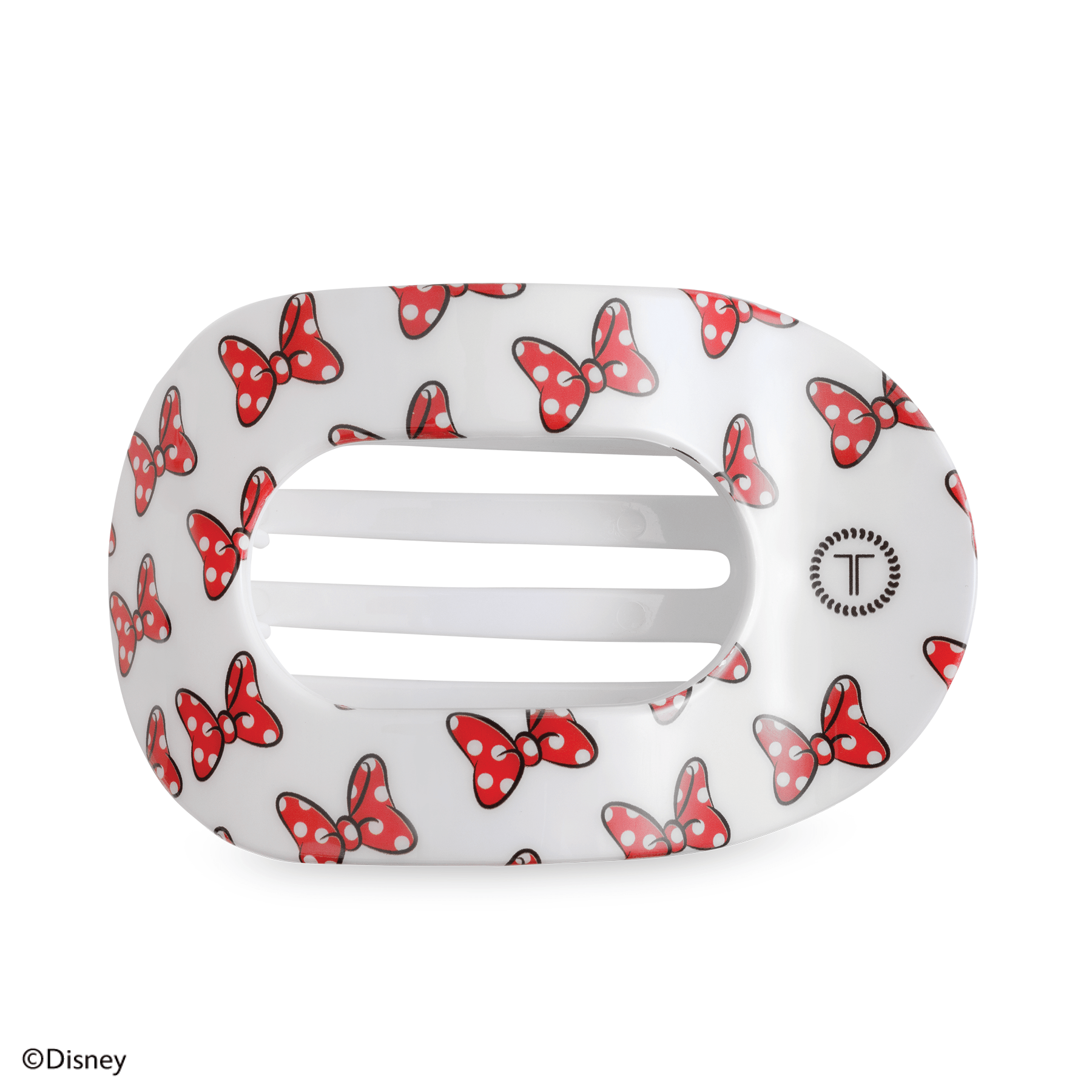 Flat Round Hair Clip | Large | Minnie Mouse Loves Her Bows! - She Chester