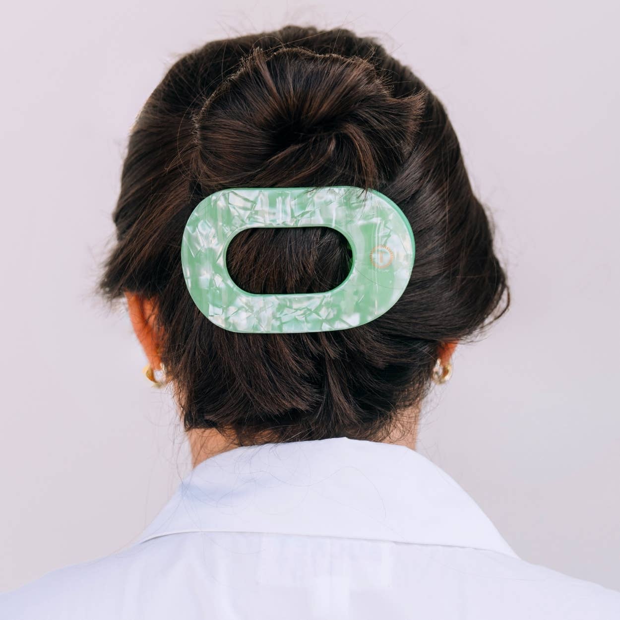 Flat Round Hair Clip | Large | Spring Splash - She Chester