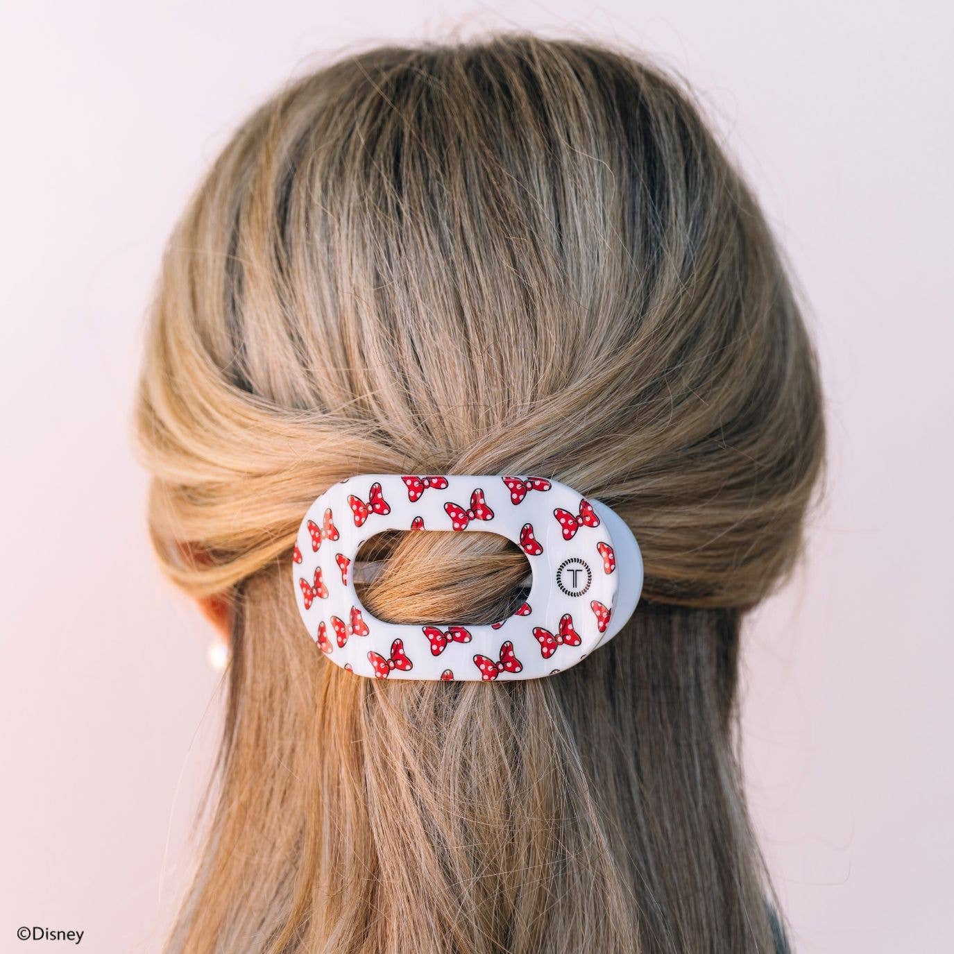 Flat Round Hair Clip | Medium | Minnie Mouse Loves Her Bows! - She Chester