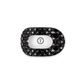 Flat Round Hair Clip | Small | Jet Black Quilted - She Chester