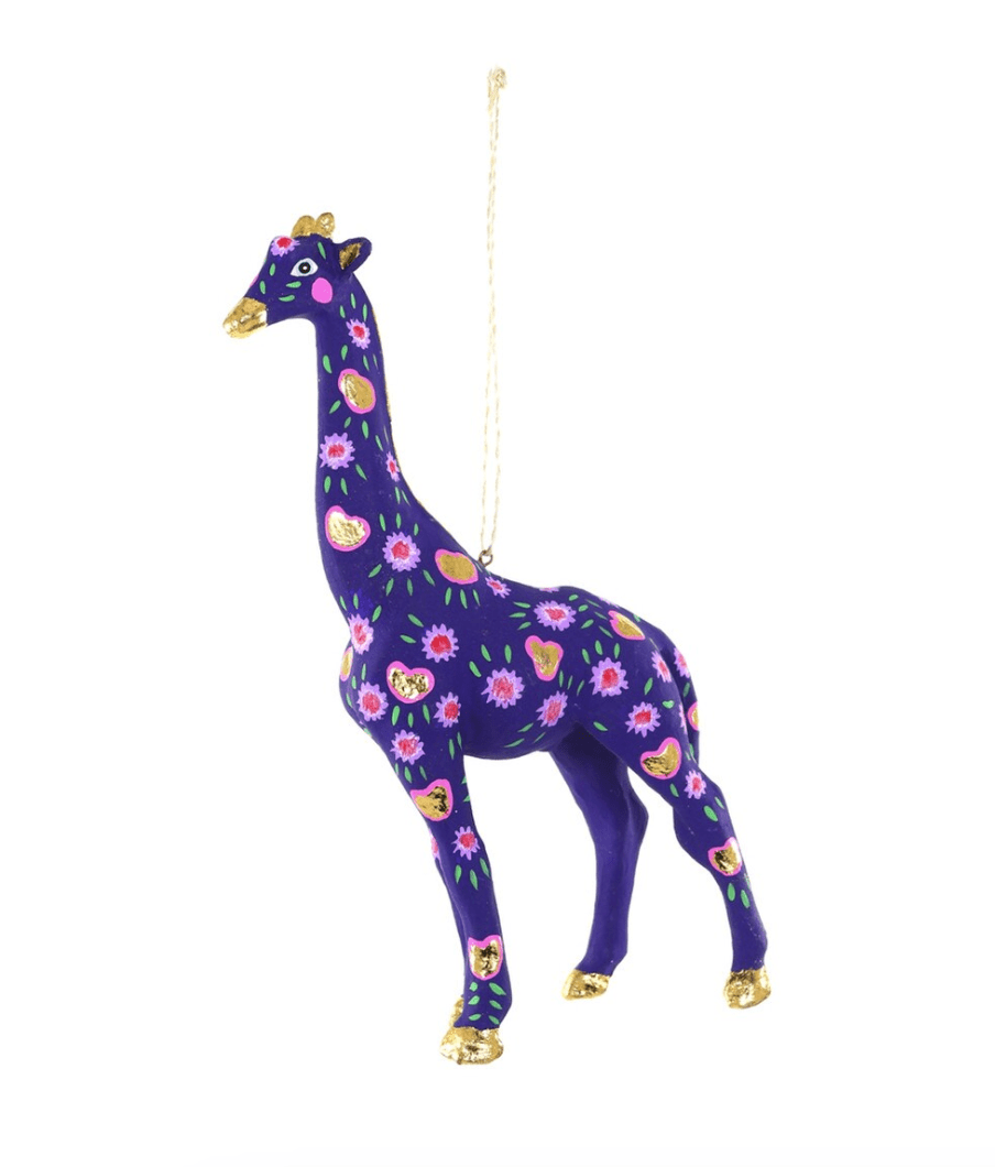 Floral Giraffe Ornament - She Chester