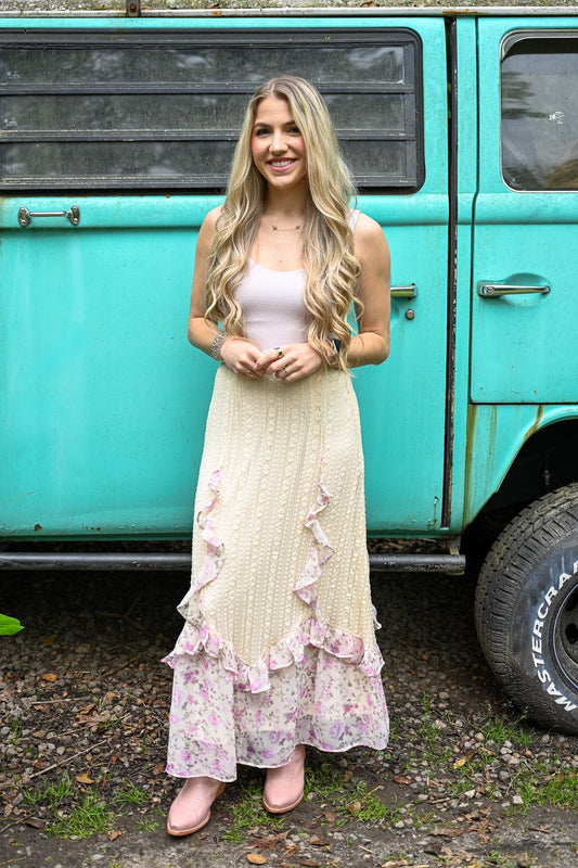Floral Lace Maxi Skirt - She Chester