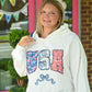 Floral Patchwork USA Hoodie - She Chester