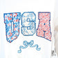 Floral Patchwork USA Hoodie - She Chester