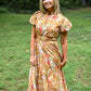 Floral Terra Cotta Tiered Maxi Dress - She Chester