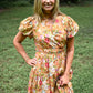 Floral Terra Cotta Tiered Maxi Dress - She Chester