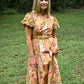 Floral Terra Cotta Tiered Maxi Dress - She Chester