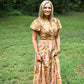 Floral Terra Cotta Tiered Maxi Dress - She Chester