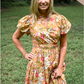 Floral Terra Cotta Tiered Maxi Dress - She Chester