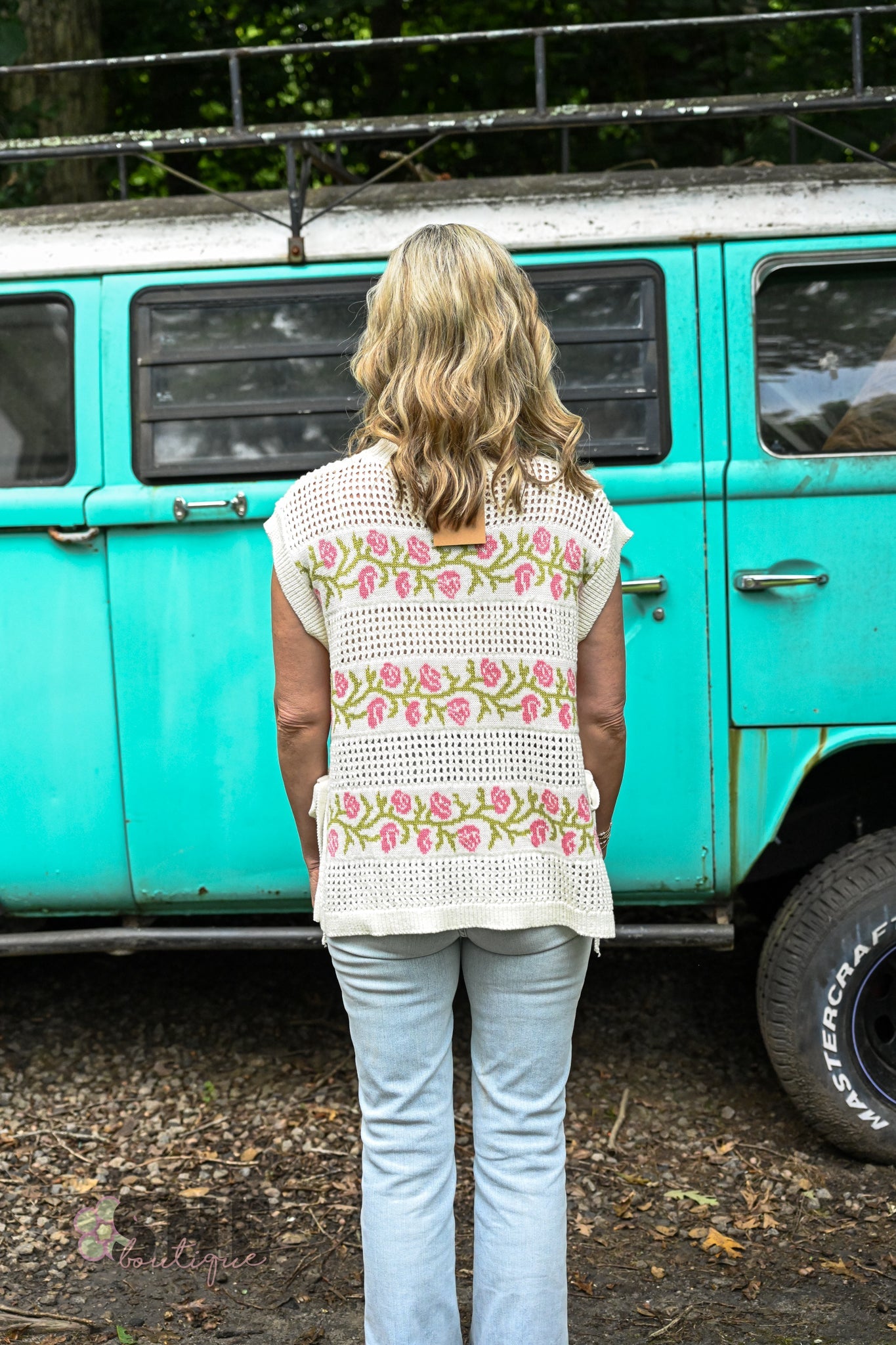 Flower Crochet Sweater Tank Vest - She Chester