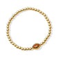 Football Stretch Bracelet Gold Orange Goldstone - She Chester