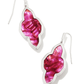 Framed Abbie Drop Earrings Rhodium Light Burgundy Illusion - She Chester