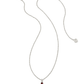 Framed Abbie Pendant Necklace Rhodium Light Burgundy Illusion - She Chester