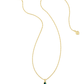 Framed Abbie Short Pendant Necklace Gold Teal Tigers Eye - She Chester