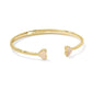 Framed Ari Heart Cuff Bracelet Gold Iridescent Drusy - She Chester