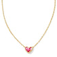 Framed Ari Heart Pendant Necklace Gold Azalea Illusion - She Chester