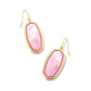 FRAMED ELLE DROP EARRINGS GOLD PEONY MOTHER OF PEARL - She Chester