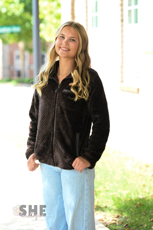 Full Zip Coffee Simply Soft - She Chester