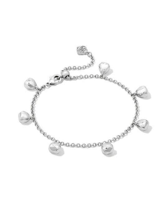 Gabby Delicate Chain Bracelet Rhod - She Chester