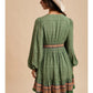 Gaia Green Printed Mini Dress - She Chester