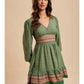 Gaia Green Printed Mini Dress - She Chester