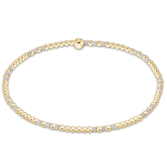Gameday Hope Joy 2mm Bracelet White - She Chester