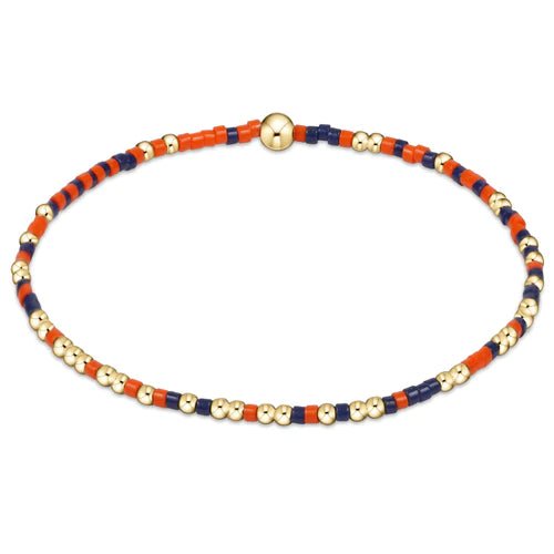 Gameday Hope Unwritten Bracelet - Bright Orange - Matte Navy - She Chester