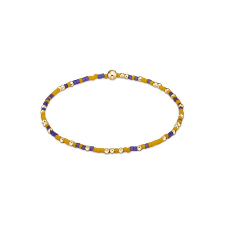 Gameday Hope Unwritten Bracelet - Deep Purple - Golden Yellow - She Chester
