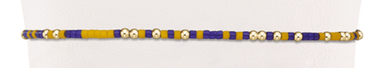 Gameday Hope Unwritten Bracelet - Deep Purple - Golden Yellow - She Chester