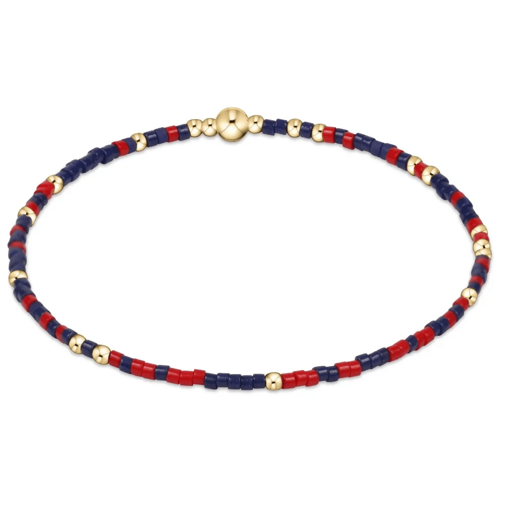 Gameday Hope Unwritten Bracelet - Matte Navy - Bright Red - She Chester