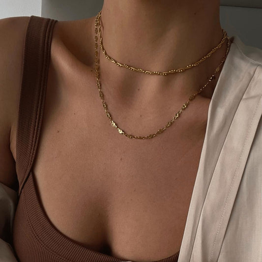 Garcelle Mini Disc Chain Necklace - She Chester