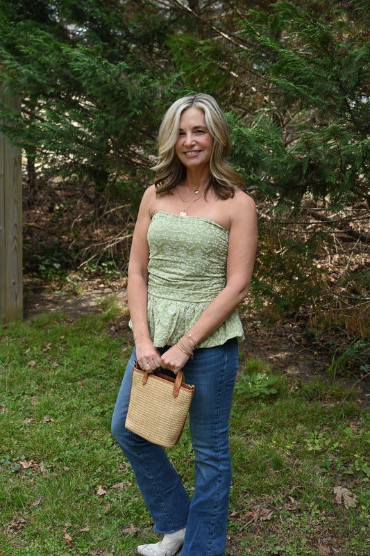 Garden Glow Floral Eyelet Top - She Chester
