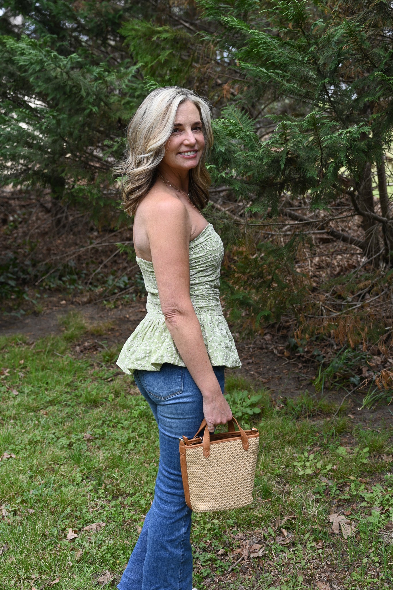 Garden Glow Floral Eyelet Top - She Chester