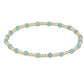 GEMSTONE GOLD SINCERITY PATTERN 3MM BEAD BRACELET - AMAZONITE - She Chester