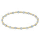 GEMSTONE GOLD SINCERITY PATTERN 3MM BEAD BRACELET - AQUAMARINE - She Chester